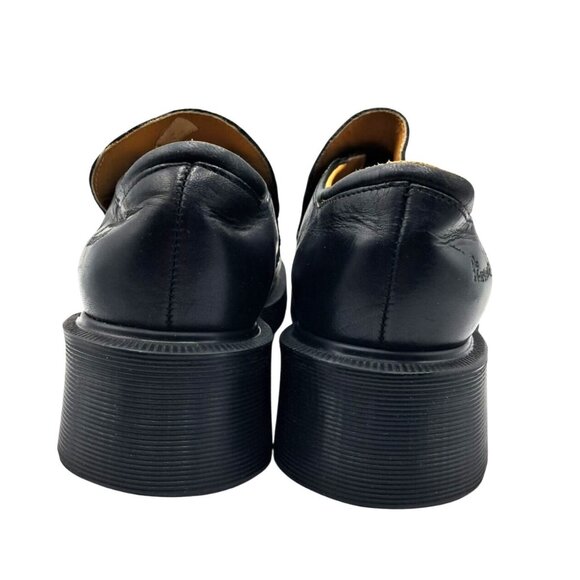 Dr Martens Platform Shoes Womens Size 8 8670 England Chunky Black Leather Loafer - Picture 5 of 14